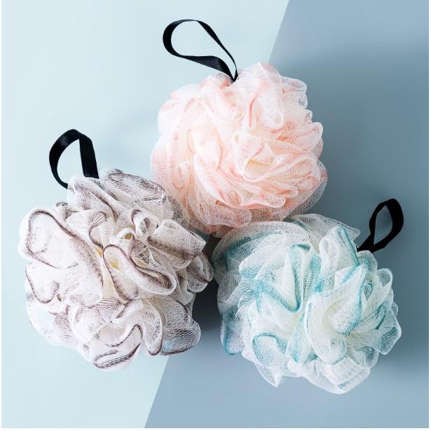 彩色沐浴球男用大号不散沐浴花男搓澡超柔软不伤肤洗澡起泡泡浴花