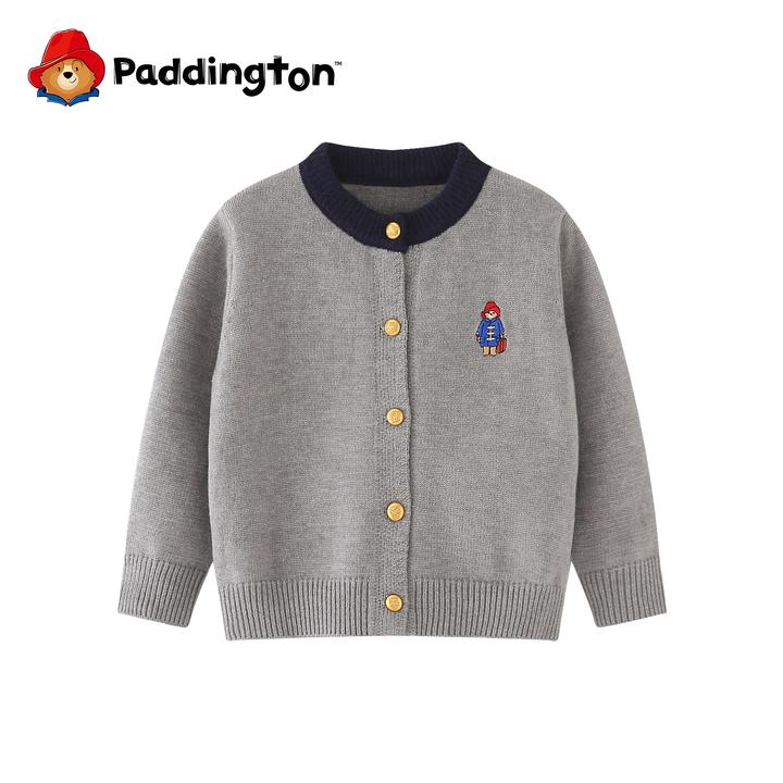 PADDINGTON/帕丁顿熊儿童针织衫开衫男女童上衣外套百搭童装外搭