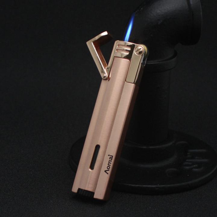 AM7101金属机身防风蓝焰定火充气打火机新款直销温州厂家丁烷气适