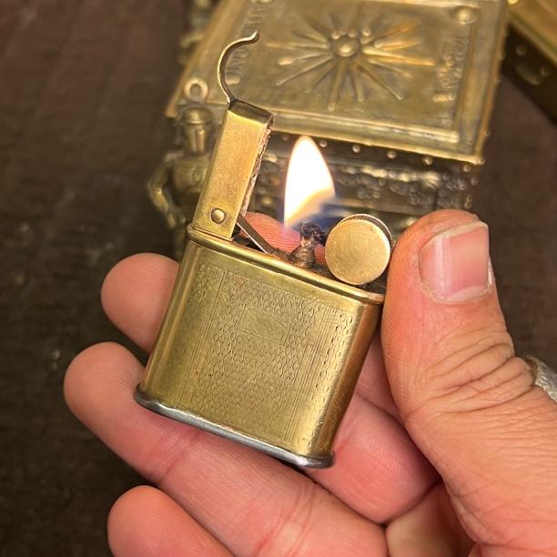 40年代·法国SGFVB钢铜结合·古董煤油打火机