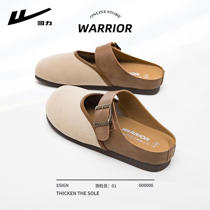 回力勃肯鞋女半拖新款2025爆款百搭一脚蹬鞋子外穿半包博肯拖鞋女