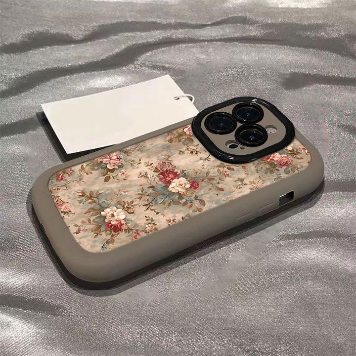 复古油画花朵适用iphone17苹果16promax1514手机壳泡芙131211软