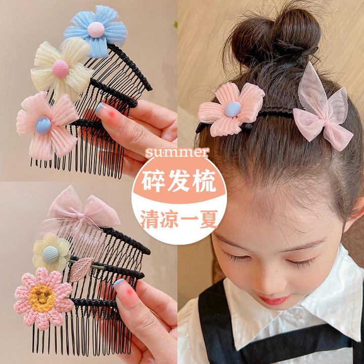 碎发神器女儿童碎发夹子发梳小女孩插梳网红女童刘海整理发卡头饰