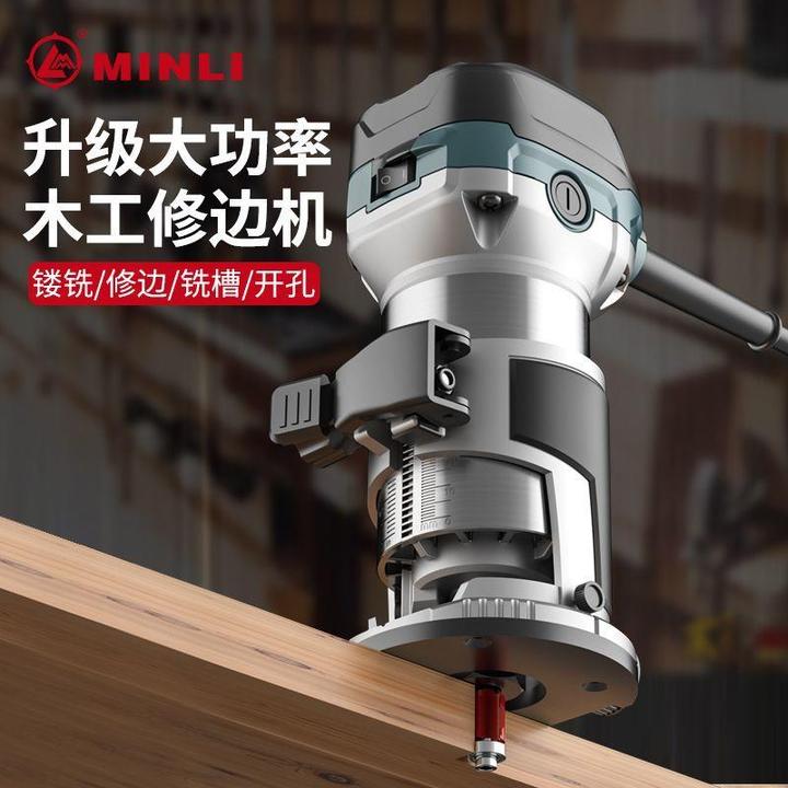 闽立修边机木工开槽机锣机倒角机木工神器大功率修边机锂电无刷