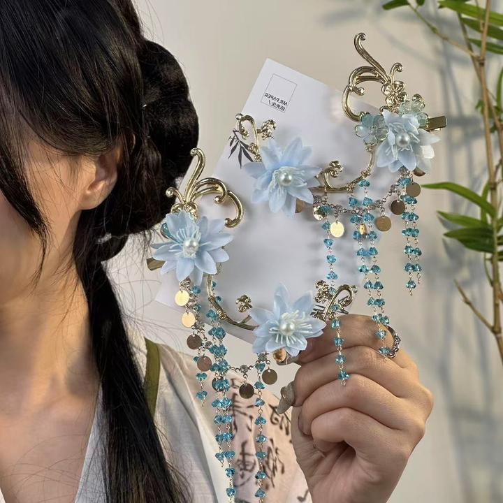 碧穹清新流苏发夹汉服古风配饰发饰
