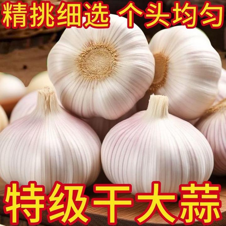 【好幸运】紫白皮干蒜农家自种2025年大蒜头自然晾晒辛辣提香蔬菜