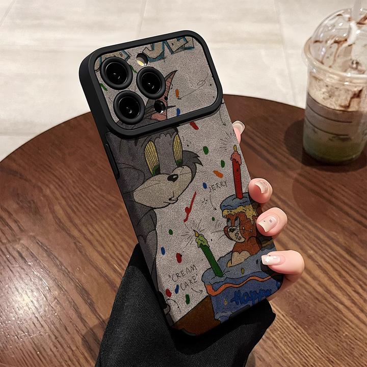 生日杰瑞适用苹果17pro手机壳17promax新款iphone17高级16翻毛皮