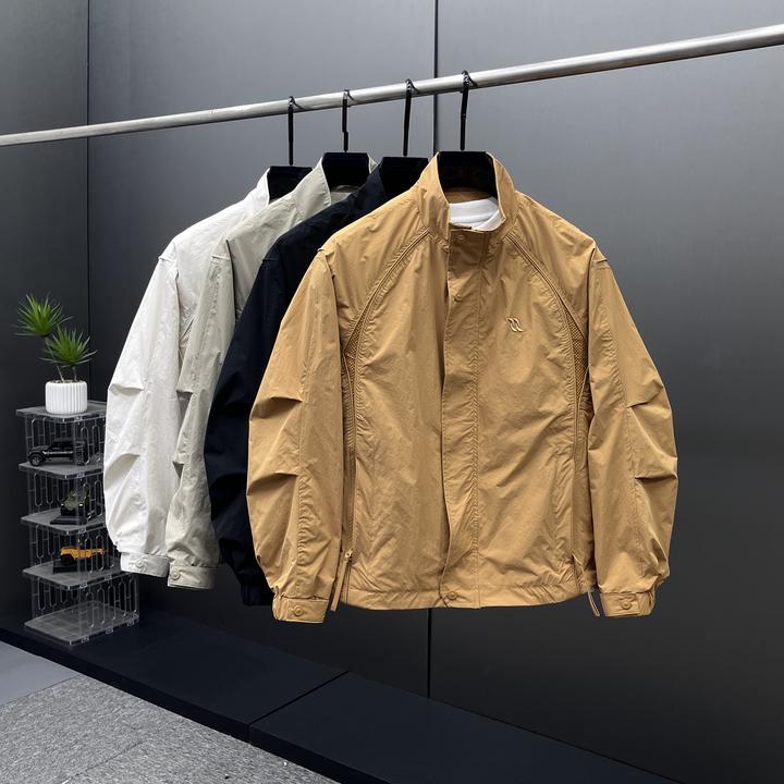 2025秋冬新款潮工装高级感穿搭男装立领夹克外套网红洋气炸街痞帅