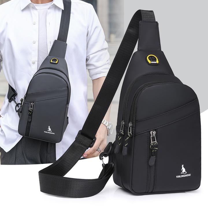 006 男包休闲百搭斜挎包潮流个性胸包男士运动户外防水包