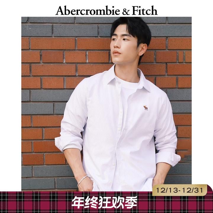 【年终促】AF小麋鹿图案美式通勤长袖衬衫25秋男装125-5292