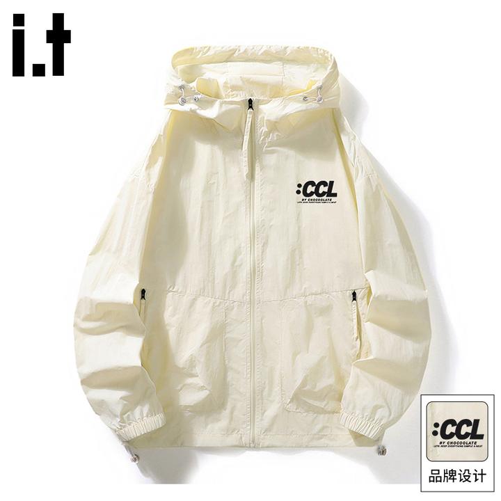 it :CHOCOOLATEupf50+防晒衣夏季薄款复古宽松连帽休闲皮肤外套男