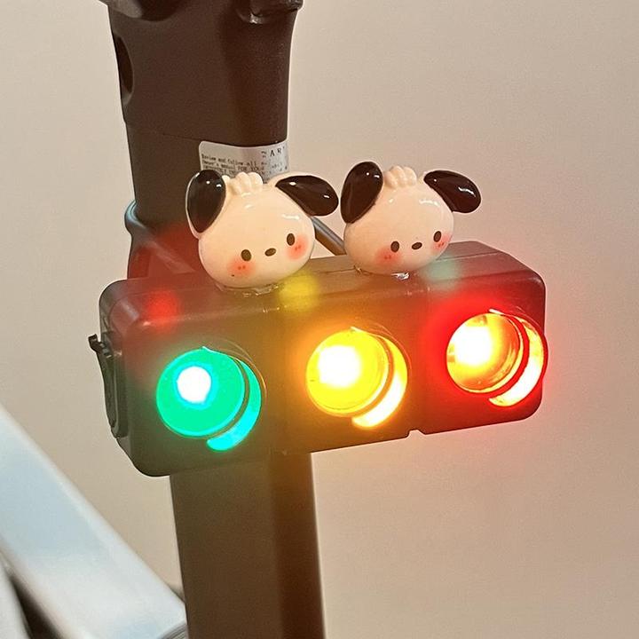 自行车尾灯充电夜骑灯可爱卡通帕恰狗公路车警示灯山地车骑行配件