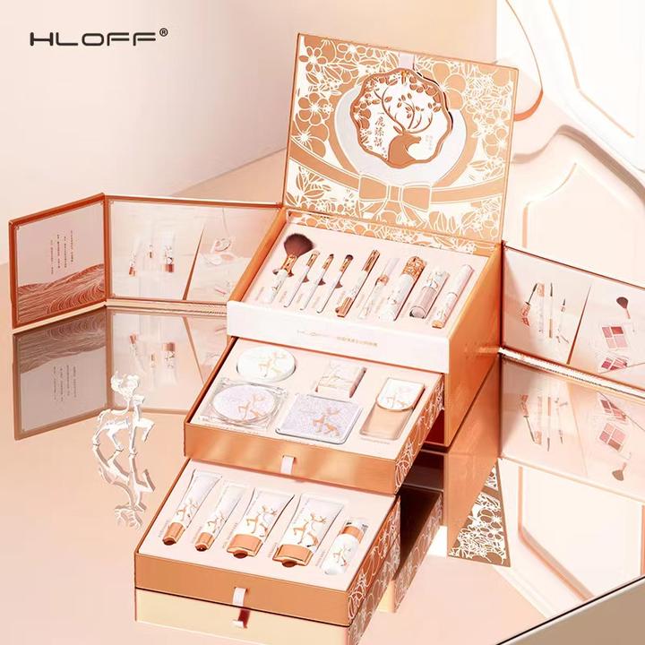 一鹿臻情化妆品全套装美妆护肤彩妆礼盒七夕情人节送女友老婆礼物