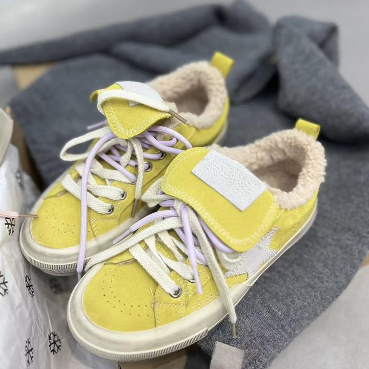 2025冬季新款韩版ins超火脏脏款板鞋平底百搭星星款休闲鞋女元气