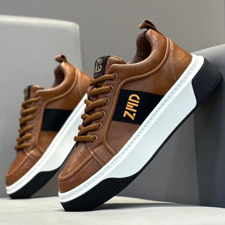 【 WOH ！官方正品 】男鞋2025新款秋季增高板鞋真皮舒适软底运动休