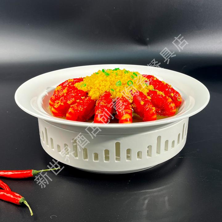 简约纯白星空创意加热保温明炉餐盘酒店饭店家用品质好物高档餐具