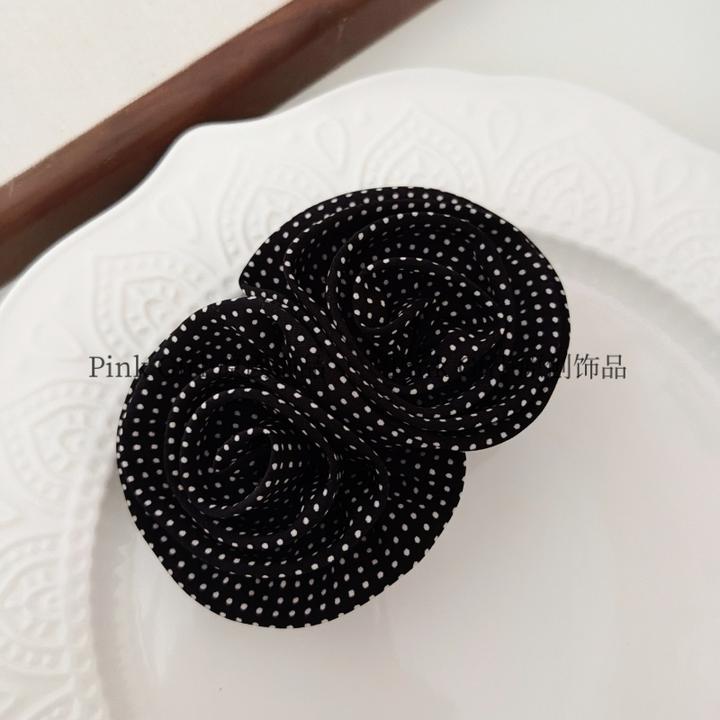 Pink Girl  T326原创设计花朵弹簧夹8cm饱满修饰头型秋冬新款百搭