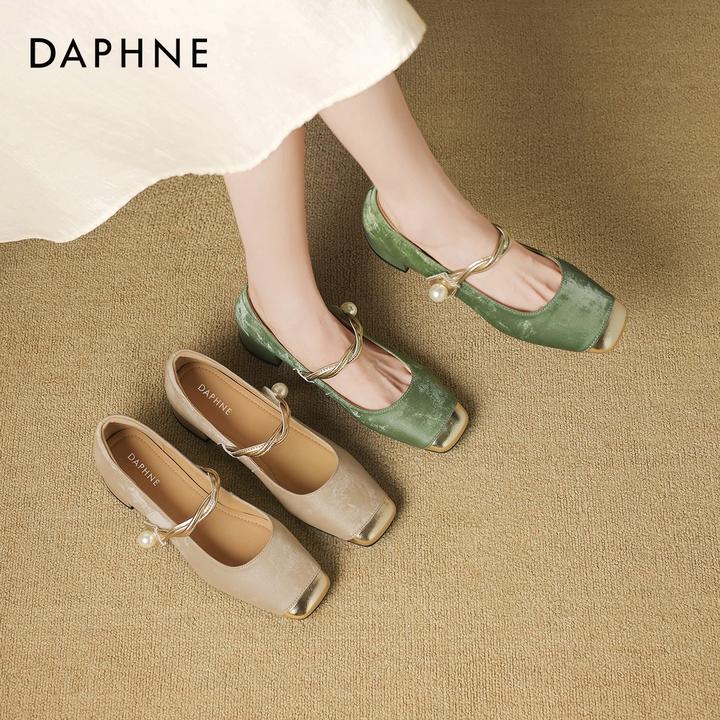 达芙妮单鞋女秋季2025新款新中式鞋子法式玛丽珍鞋女鞋浅口秋冬