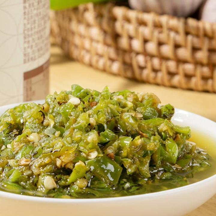 青椒酱烧椒酱鲜美下饭拌饭拌面调味夹馍酱蒜蓉川味好吃辣椒酱