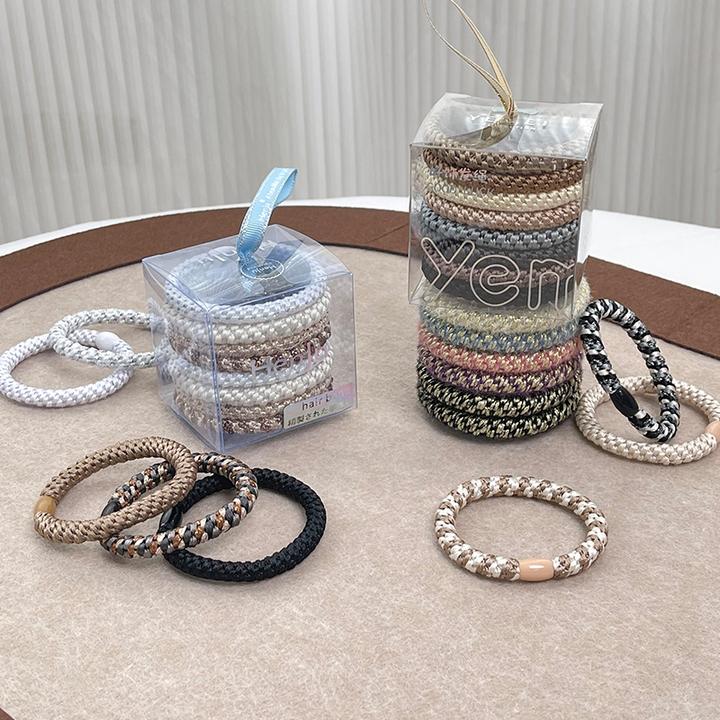 设计感时尚发圈高马尾发绳加粗高弹力头饰皮筋头绳百搭编织不伤发