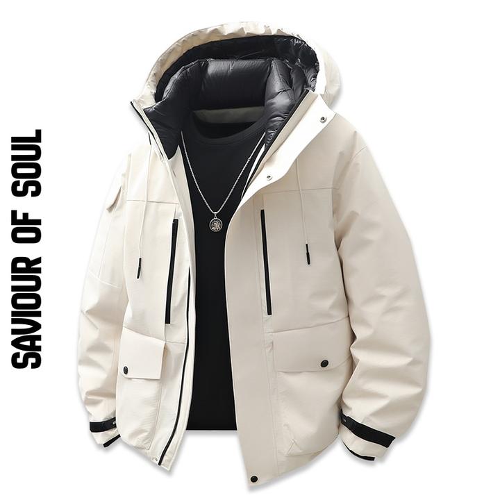 SAVIOUR OF SOUL新款男羽绒服外套休闲户外时尚运动宽松连帽外套