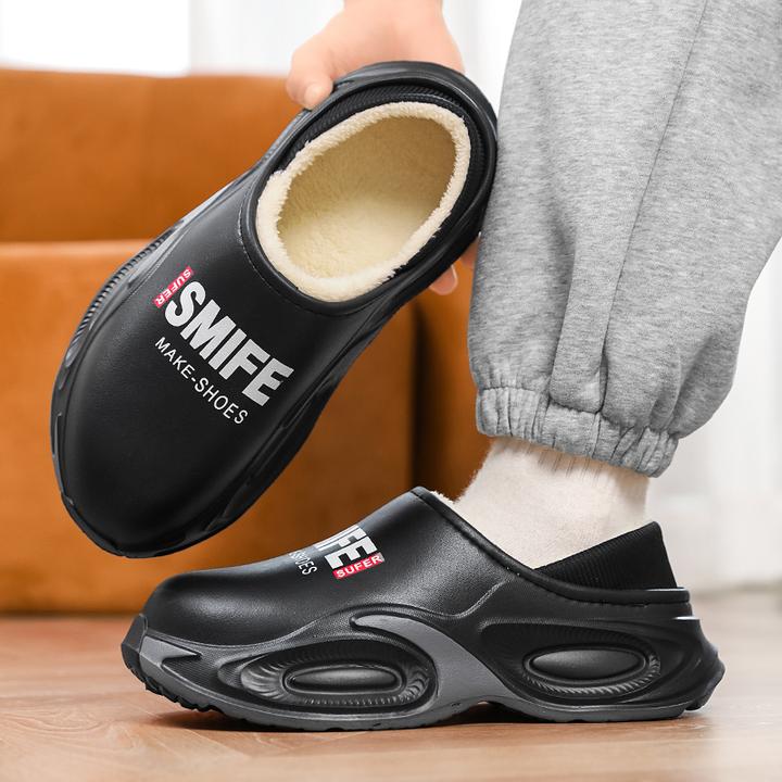 2025新款冬季棉拖鞋男士外穿防水防滑加绒保暖棉鞋百搭运动休闲鞋