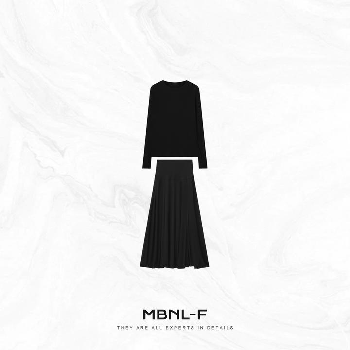 MBNL-F“羊绒桑蚕丝套装” 极简日常舒适半裙套装 秦磊XM-XTZ2023