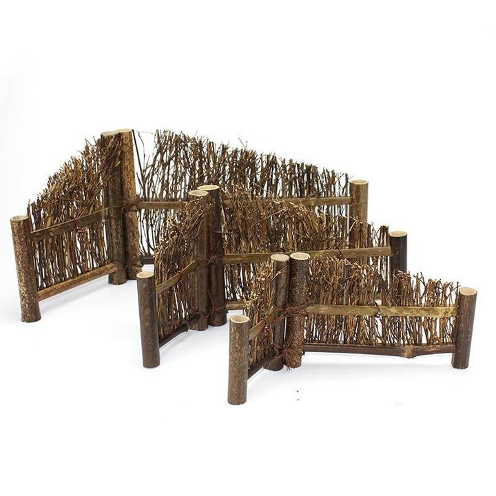 紫竹小篱笆 摆件日式刺身摆件 茶具摆件 小围栏拍照道具迷你屏风