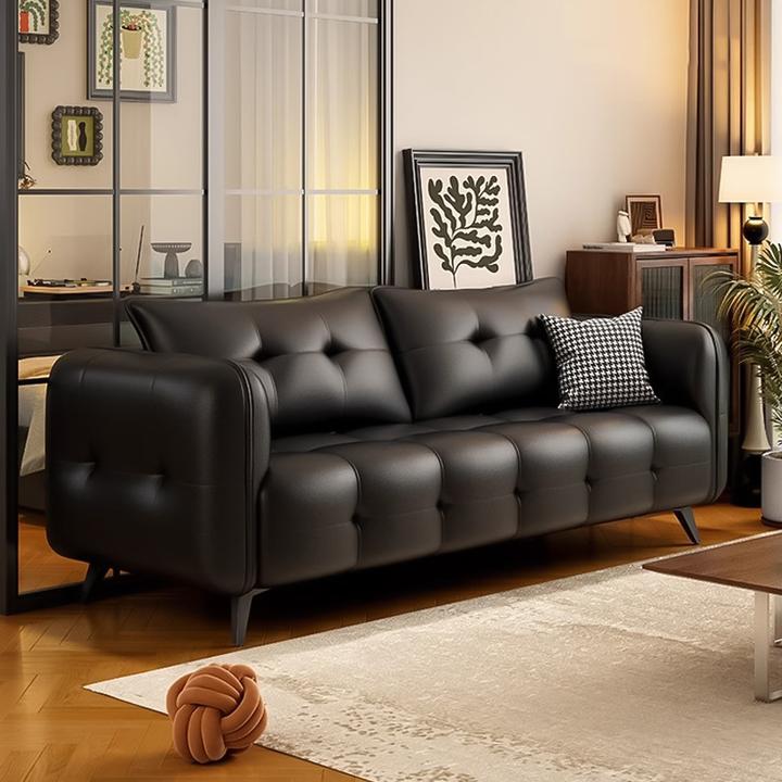 【生态真皮】新款皮艺沙发小户型家用客厅卧室出租房直排公寓小沙发