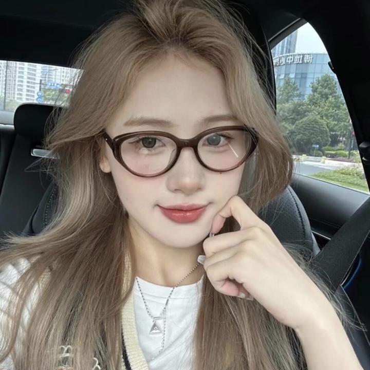 复古黑框猫眼素颜眼镜框方圆脸显瘦超轻网红女可配度数近视防蓝光