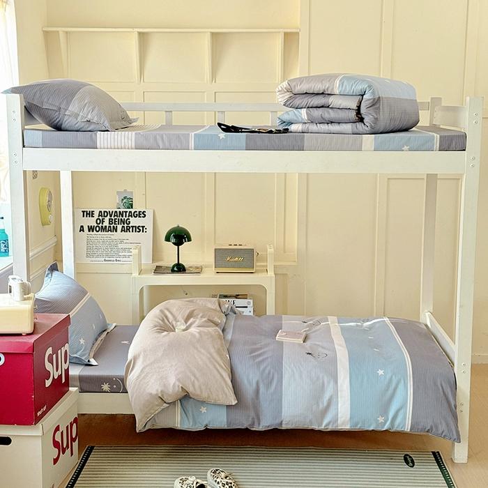 【简约】纯棉三件套大学生单人上下铺寝室学生宿舍套件家用床上用品