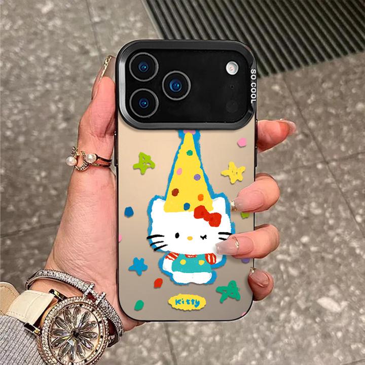 彩帽猫咪适用苹果17手机壳iphone17pro新款16磨砂15彩银14防摔13