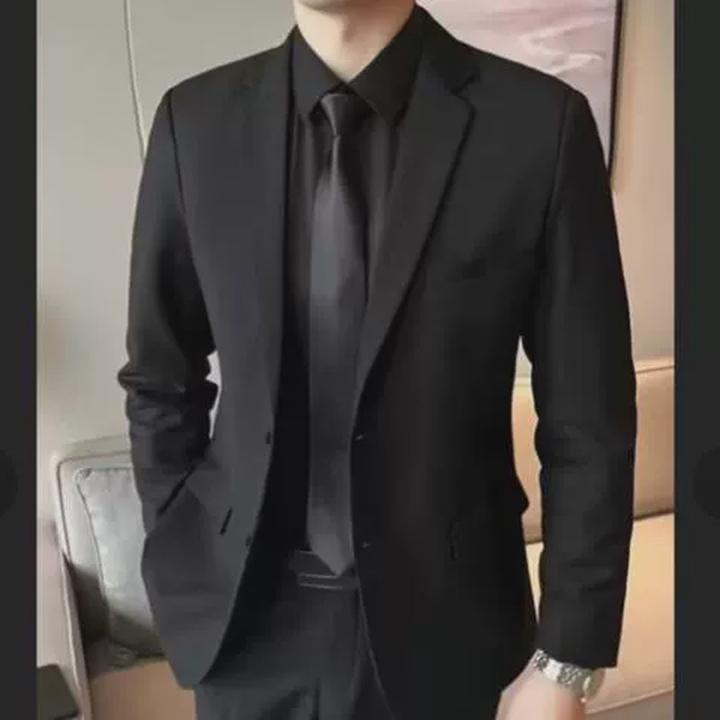 西服外套男轻熟风高级感修身单西休闲商务正装职业加大码伴郎西装