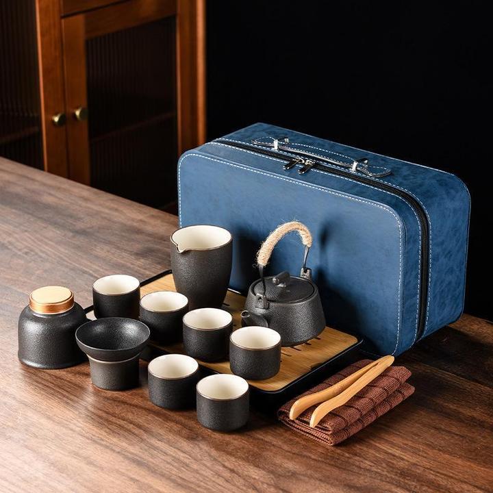 旅行车载茶具套装快客杯收纳盒便携式户外泡茶壶茶杯纪念礼品批发