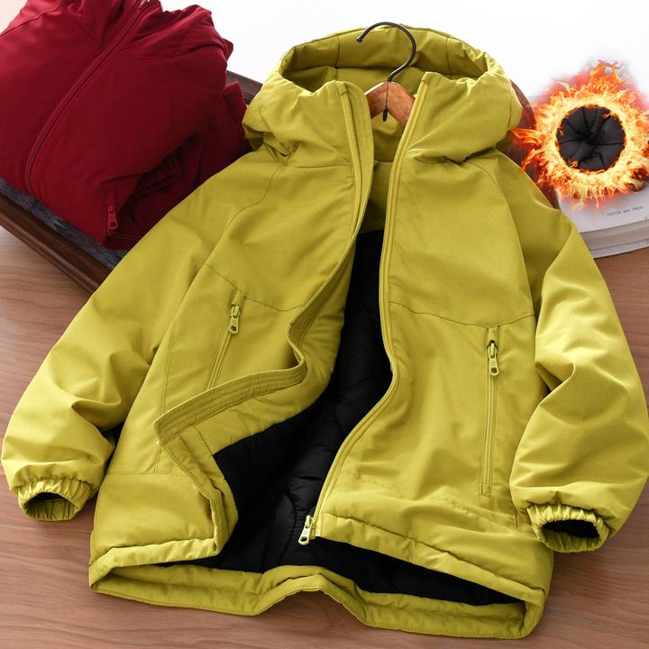 男童连帽棉服冬季2025新款中大童夹棉加厚男孩儿童装休闲夹克外套