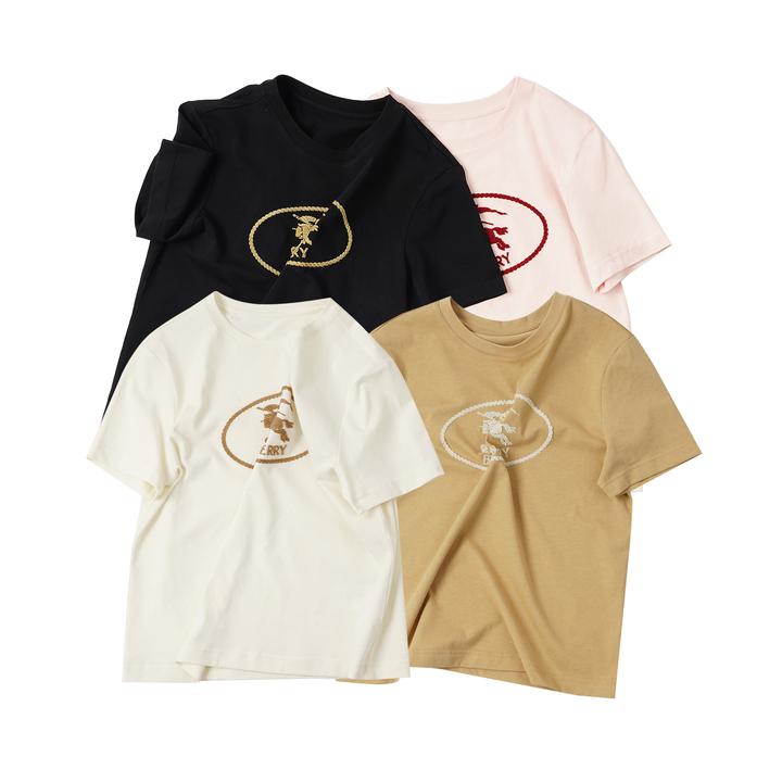 【徽章骑士绣花短袖】TXAL54301夏季新款休闲重工绣花徽章短袖