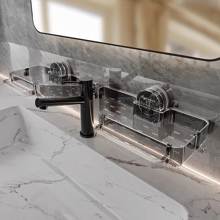 吸盘洗手台置物架水龙头洗手盆洗漱台洗手池收纳卫生间洗脸池边上