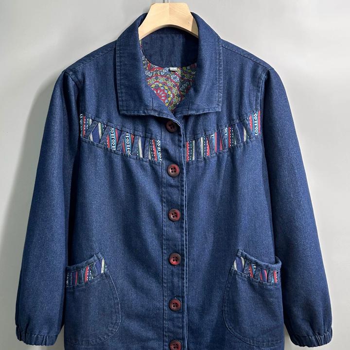 中老年女装秋装纯棉牛仔外套妈妈全棉休闲上衣加肥大码茄克外套