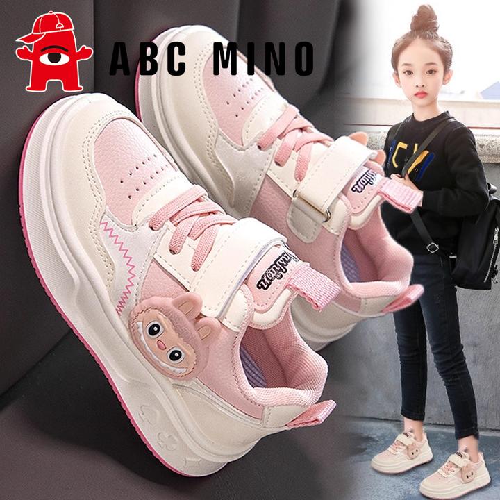 ABC MINO拉布布女童鞋子2025新款春秋款儿童小白板鞋中大童运动鞋