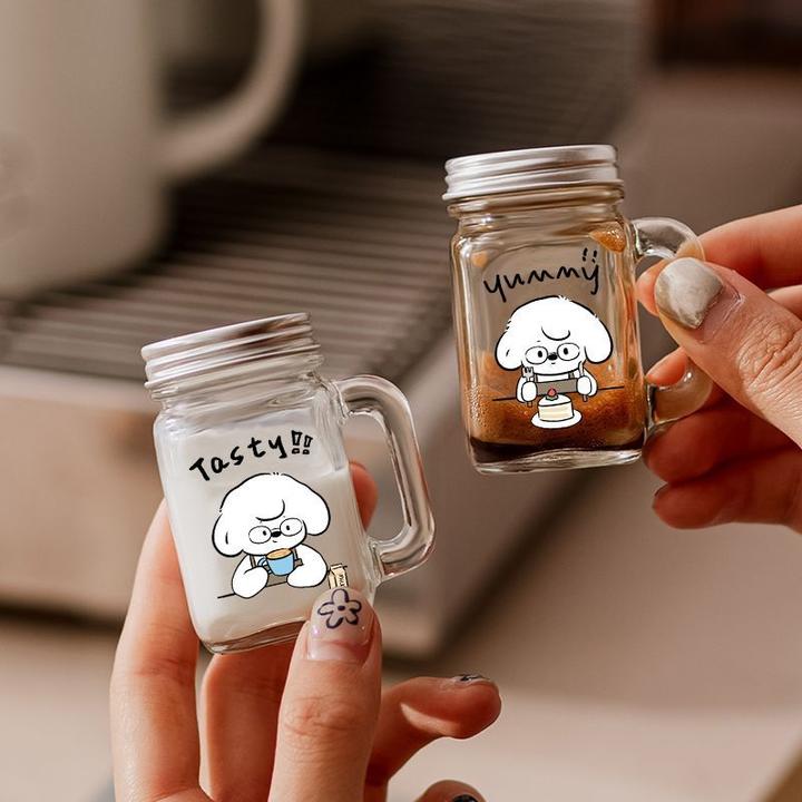 迷你咖啡浓缩液分装瓶密封罐玻璃水杯小酒瓶样品储存罐随行便携带