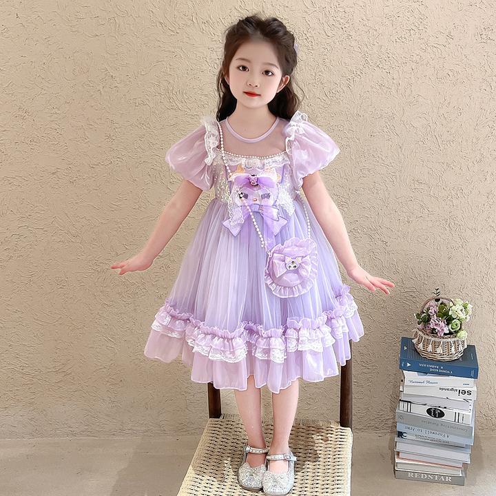 女童连衣裙夏季2025新款洋气纱裙库洛米公主裙夏装小女孩裙子