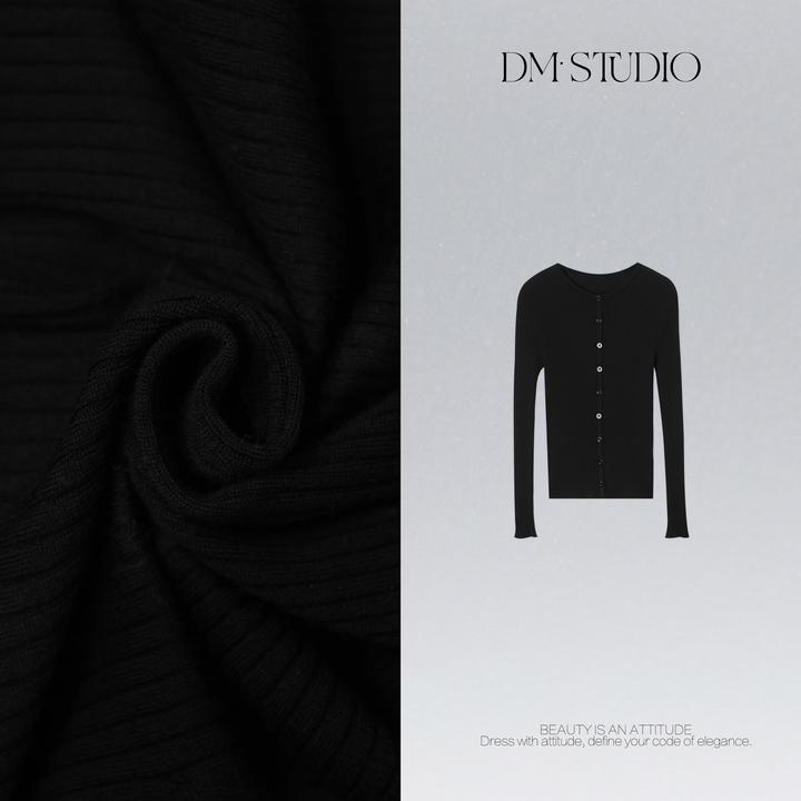 DEDM•STUDIO/极简百搭气质修身100%羊毛针织衫打底2511ZZS/LA320