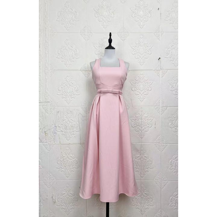 法式连衣裙女2024秋冬新款方领吊带裙礼服裙气质裙EQ20