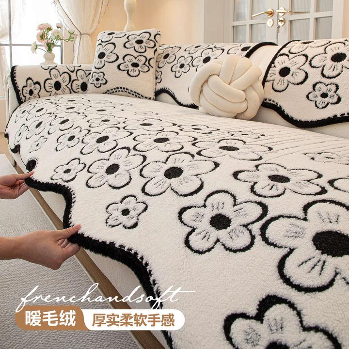 舒棉绒加厚异形沙发垫秋冬季2025新款皮沙发固定防滑套罩坐垫盖布