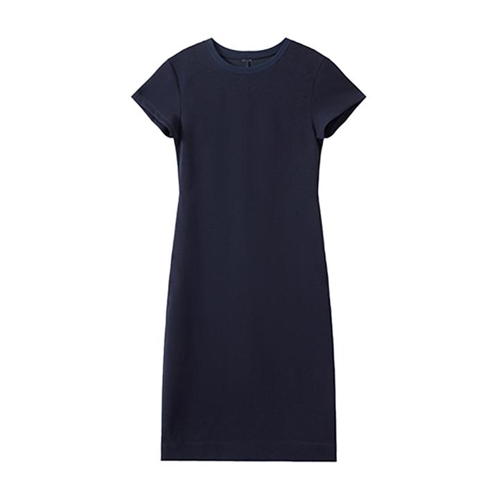 2025夏季新款时尚气质减龄a字中长裙女高级感纯色显瘦百搭连衣裙