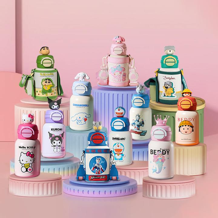 【达人专享】杯具熊开口笑联名一盖双饮可爱大容量儿童保温杯600ml