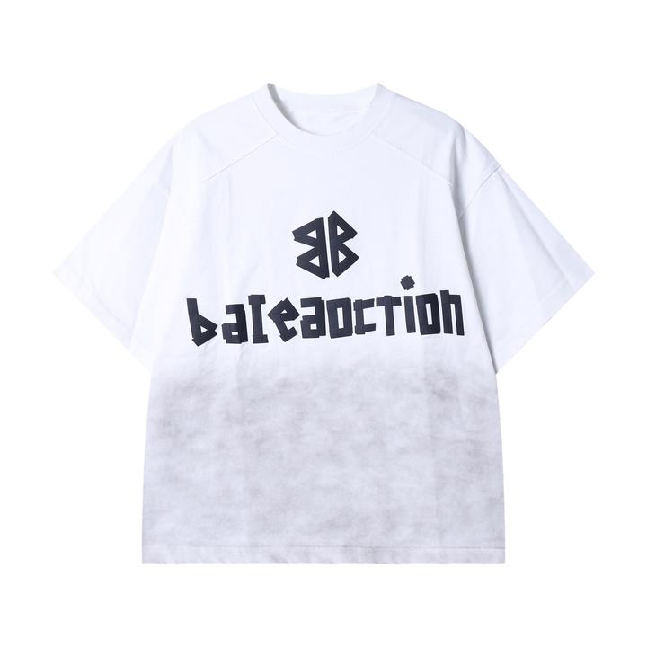 早春新款时尚个性韩版撞色磨毛印花字母圆领短袖T恤简约百搭上衣