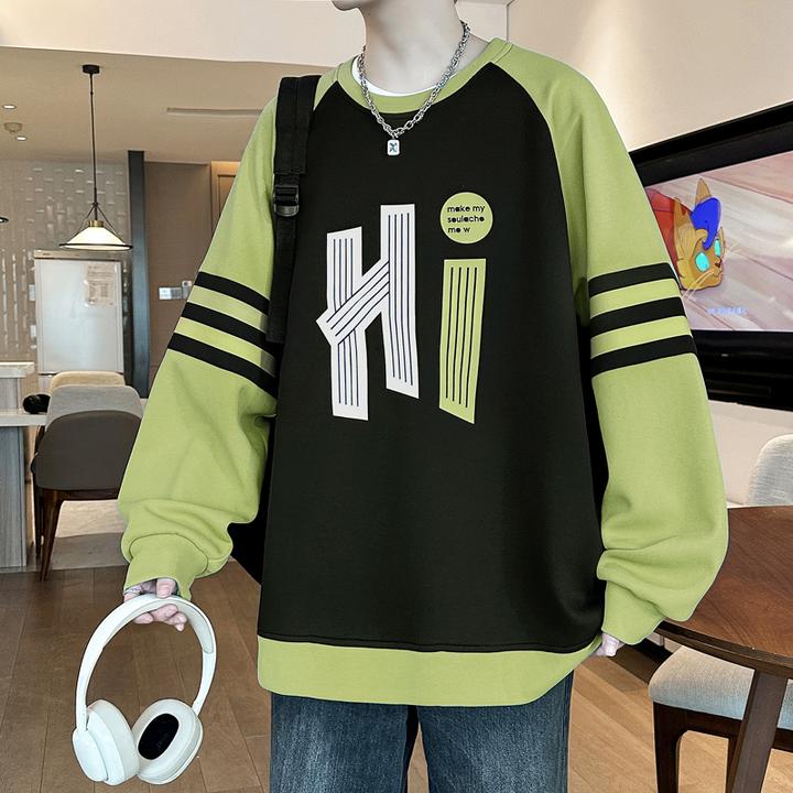 春秋季卫衣男孩初高中学生青少年帅气长袖t恤大童男装打底衫上衣