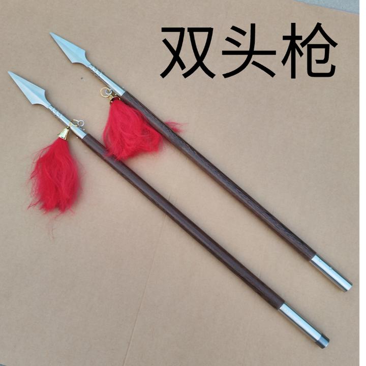 武术枪矛头冷兵器双头枪红缨枪大枪长枪表演枪训练枪鸡翅木枪杆