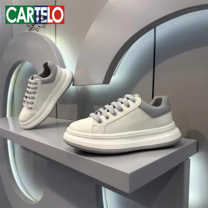 卡帝乐鳄鱼男鞋夏季时尚小白鞋百搭舒适透气厚底男士休闲运动板鞋